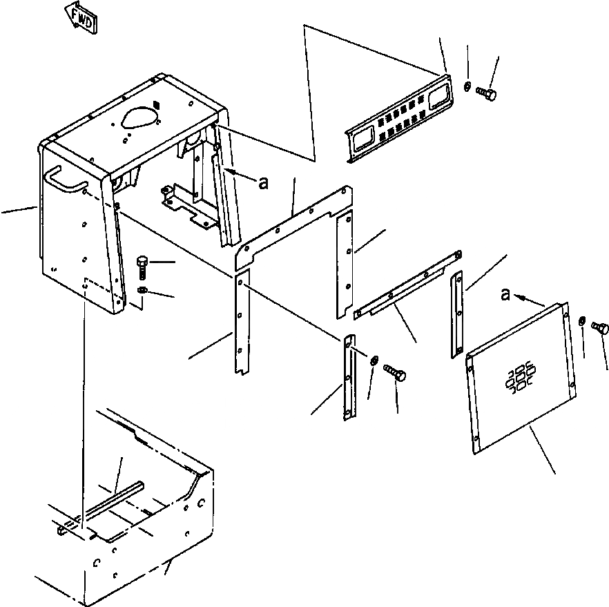 Схема запчастей Komatsu WA250-1LC - ЗАЩИТА РАДИАТОРА AND РЕШЕТКА РАМА