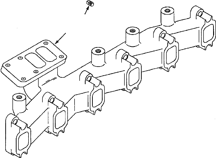 Схема запчастей Komatsu WA250-3L - FIG. A-A ВЫПУСКНОЙ КОЛЛЕКТОР ДВИГАТЕЛЬ