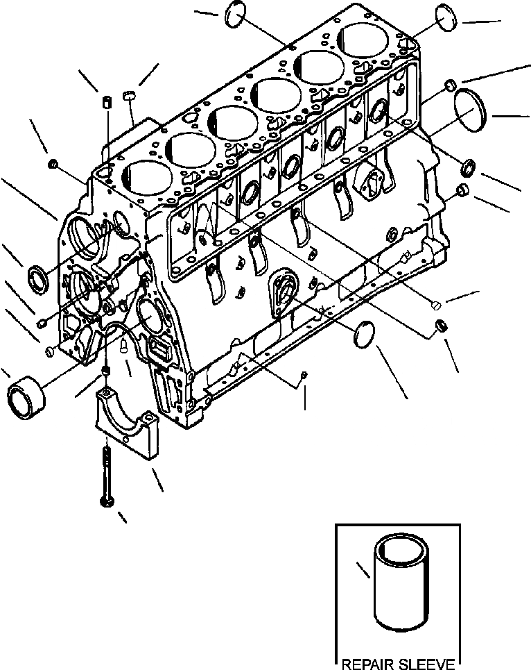 Схема запчастей Komatsu WA250-3L - FIG. A-A БЛОК ЦИЛИНДРОВ ДВИГАТЕЛЬ