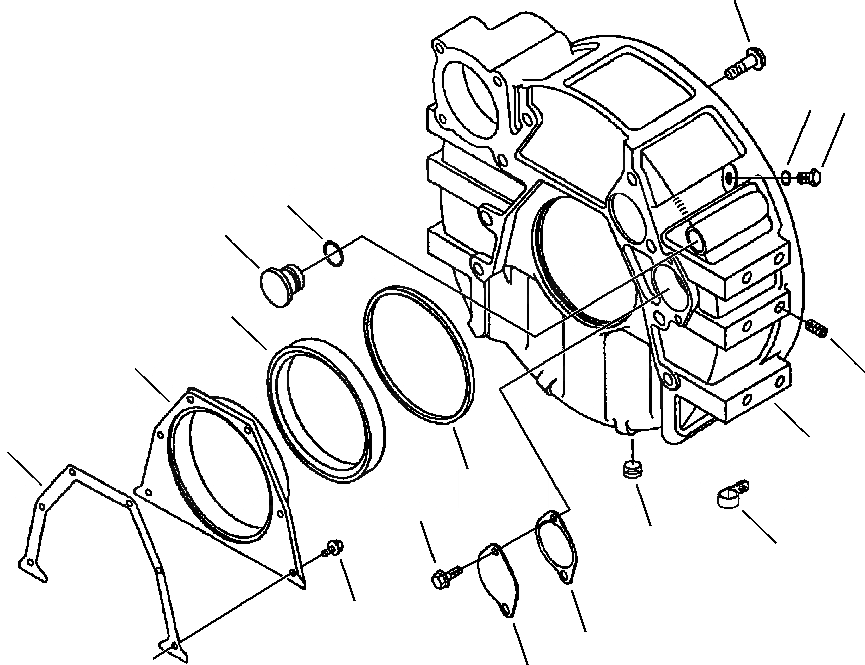 Схема запчастей Komatsu WA250-3L - FIG. A-A КАРТЕР МАХОВИКА ДВИГАТЕЛЬ