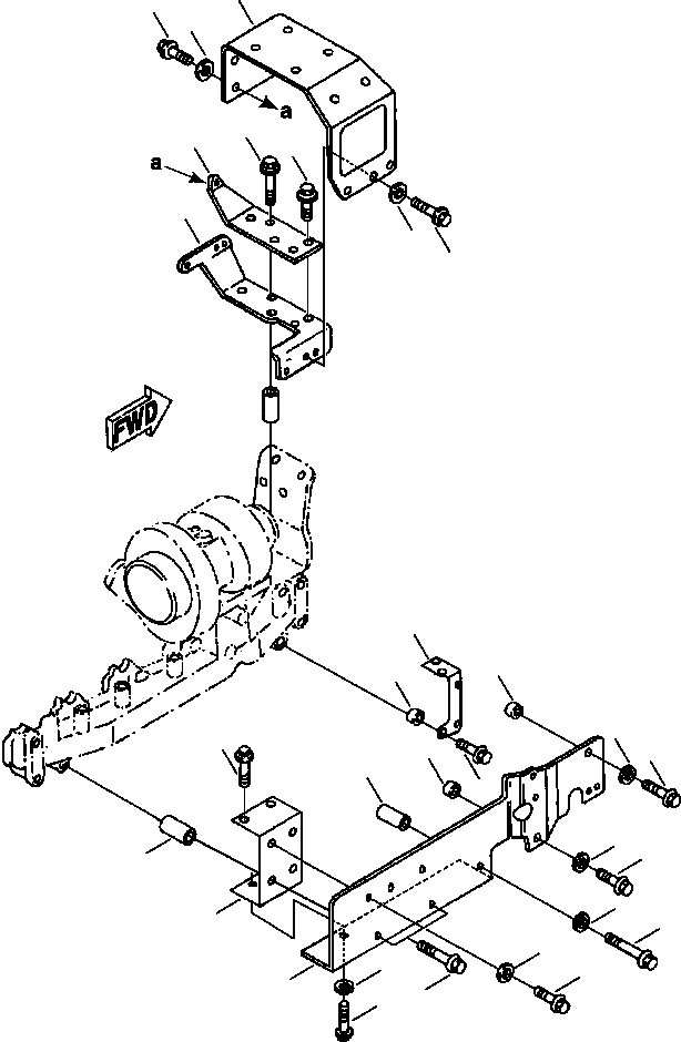 Схема запчастей Komatsu WA250-3L - FIG. B-7A ТЕРМОЗАЩИТА КОМПОНЕНТЫ ДВИГАТЕЛЯ