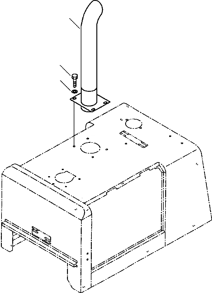 Схема запчастей Komatsu WA250-3L - FIG. B-A ВЫХЛОПНАЯ ТРУБА КОМПОНЕНТЫ ДВИГАТЕЛЯ