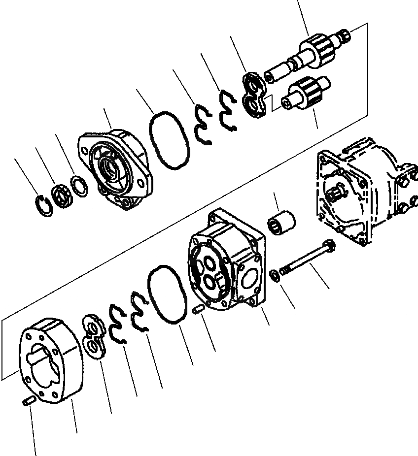 Схема запчастей Komatsu WA250-3L - FIG. F-7A ТРАНСМИССИЯ - НАСОС ASSEMBLY - ПЕРЕДН. SECTION СИЛОВАЯ ПЕРЕДАЧА И КОНЕЧНАЯ ПЕРЕДАЧА