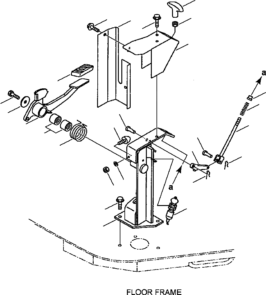 Схема запчастей Komatsu WA250-3L - FIG. F-A СТОЯНОЧНЫЙ ТОРМОЗ - ЭЛЕМЕНТЫ УПРАВЛ-Я - ПЕДАЛЬ И РЫЧАГ СИЛОВАЯ ПЕРЕДАЧА И КОНЕЧНАЯ ПЕРЕДАЧА