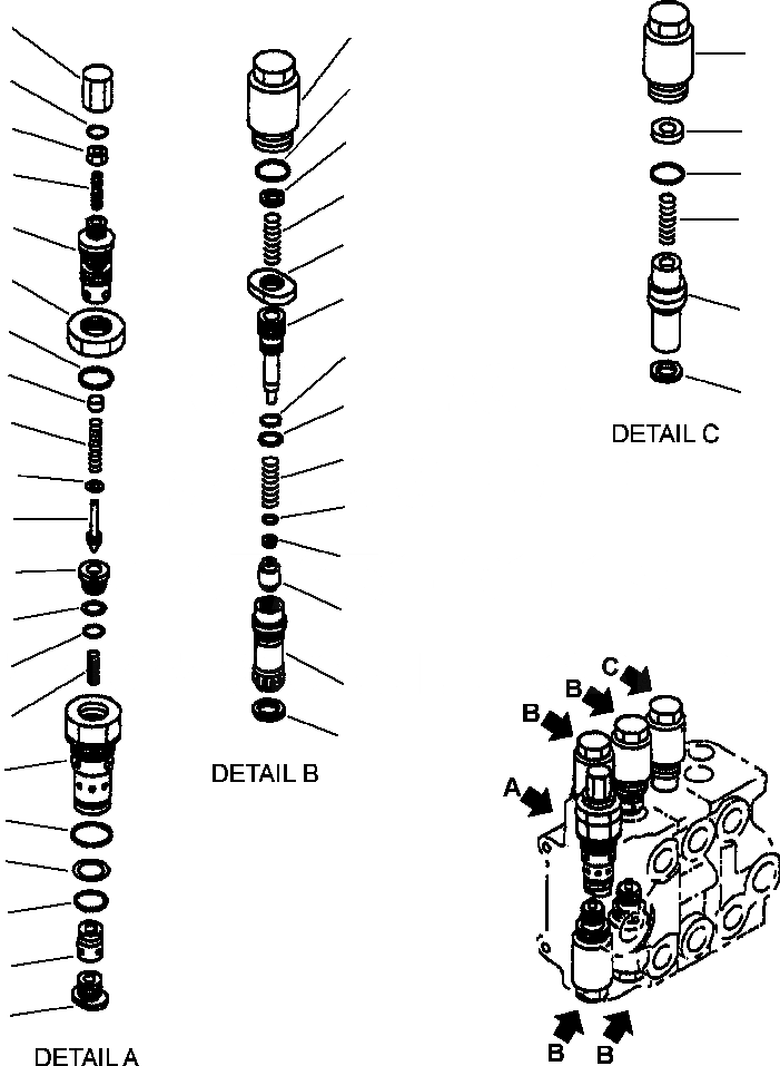 Схема запчастей Komatsu WA250-3L - FIG. H-A THREE-СЕКЦ. УПРАВЛЯЮЩ. КЛАПАН - RELIEF, ВСАСЫВ. И БЕЗОПАСН., И ВСАСЫВ. КЛАПАН ASSEMBLIES ГИДРАВЛИКА