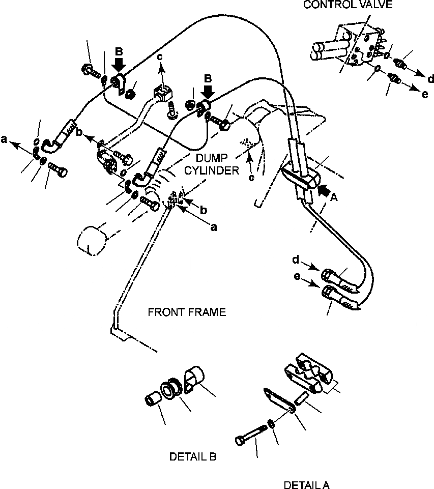 Схема запчастей Komatsu WA250-3L - FIG. H-A ГИДРАВЛS - ТРУБЫ - ЛИНИЯ ГИДРОЦИЛИНДРА КОВША ГИДРАВЛИКА