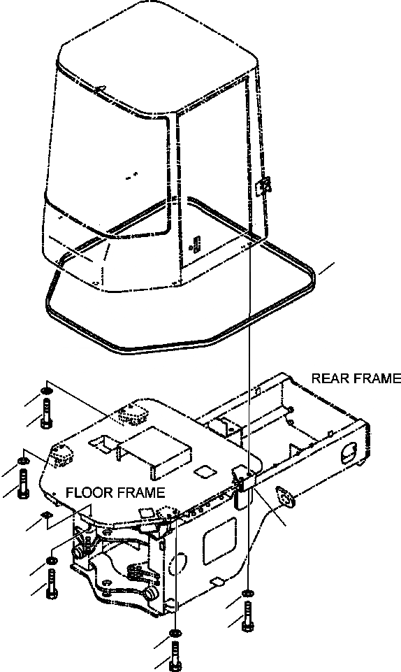 Схема запчастей Komatsu WA250-3L - FIG. K-A КАБИНА - КРЕПЛЕНИЕ КАБИНА ОПЕРАТОРА И СИСТЕМА УПРАВЛЕНИЯ