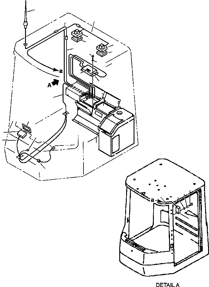 Схема запчастей Komatsu WA250-3L - FIG. K8-A КАБИНА - РАДИО ASSEMBLY КАБИНА ОПЕРАТОРА И СИСТЕМА УПРАВЛЕНИЯ