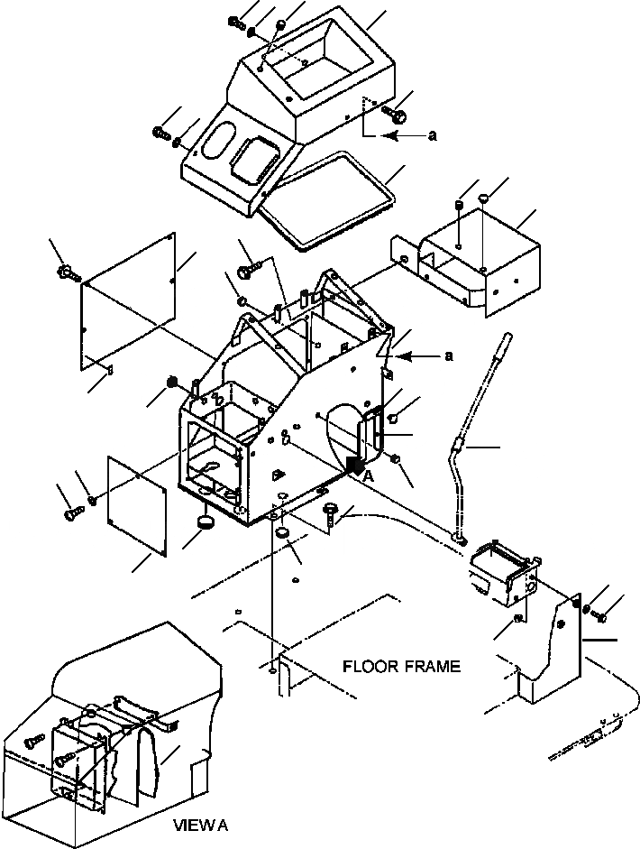 Схема запчастей Komatsu WA250-3L - FIG. K-A КАБИНА - ПРАВ. КОНСОЛЬН. БЛОК КАБИНА ОПЕРАТОРА И СИСТЕМА УПРАВЛЕНИЯ