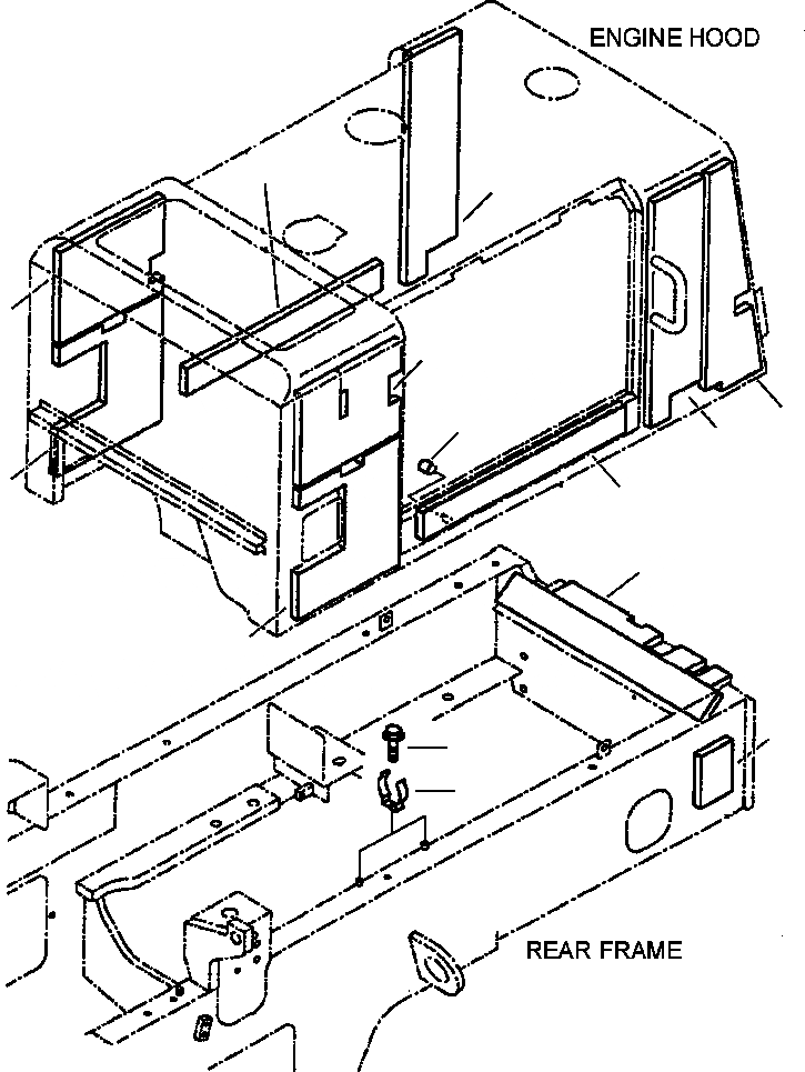 Схема запчастей Komatsu WA250-3L - FIG. M-A КАПОТ - NOISE ABATEMENT ЧАСТИ ЧАСТИ КОРПУСА