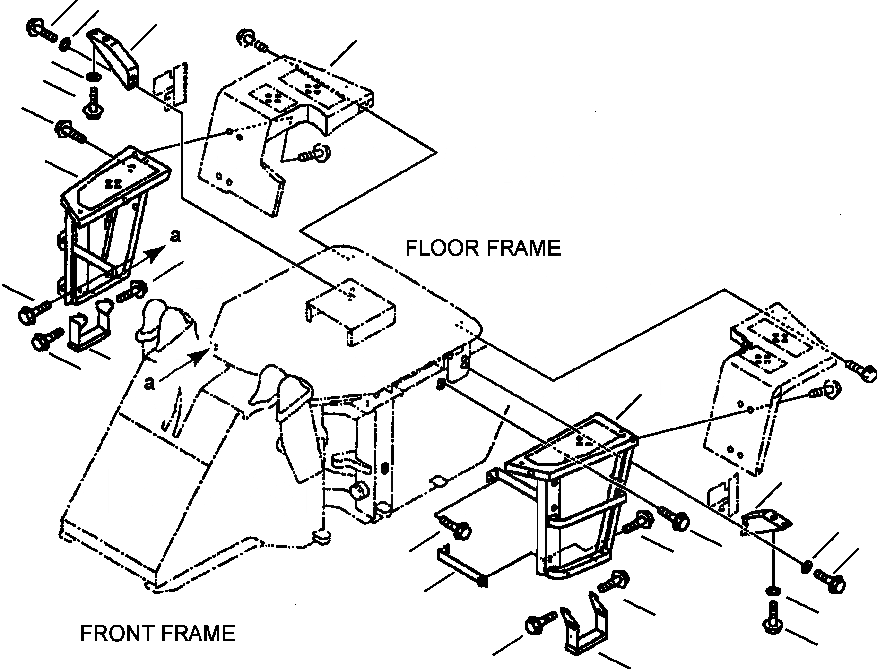 Схема запчастей Komatsu WA250-3L - FIG. M-A ЛЕСТНИЦА - ASSEMBLY И КРЕПЛЕНИЕ ЧАСТИ КОРПУСА