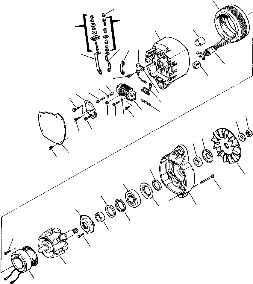 Схема запчастей Komatsu WA250-3MC - A9-AA ГЕНЕРАТОР SI - V - AMP ДВИГАТЕЛЬ