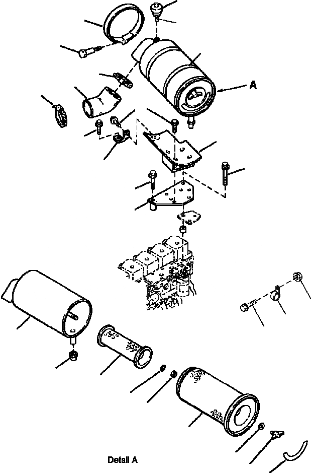 Схема запчастей Komatsu WA250-3MC - B-A ВОЗДУХООЧИСТИТЕЛЬ КОМПОНЕНТЫ ДВИГАТЕЛЯ