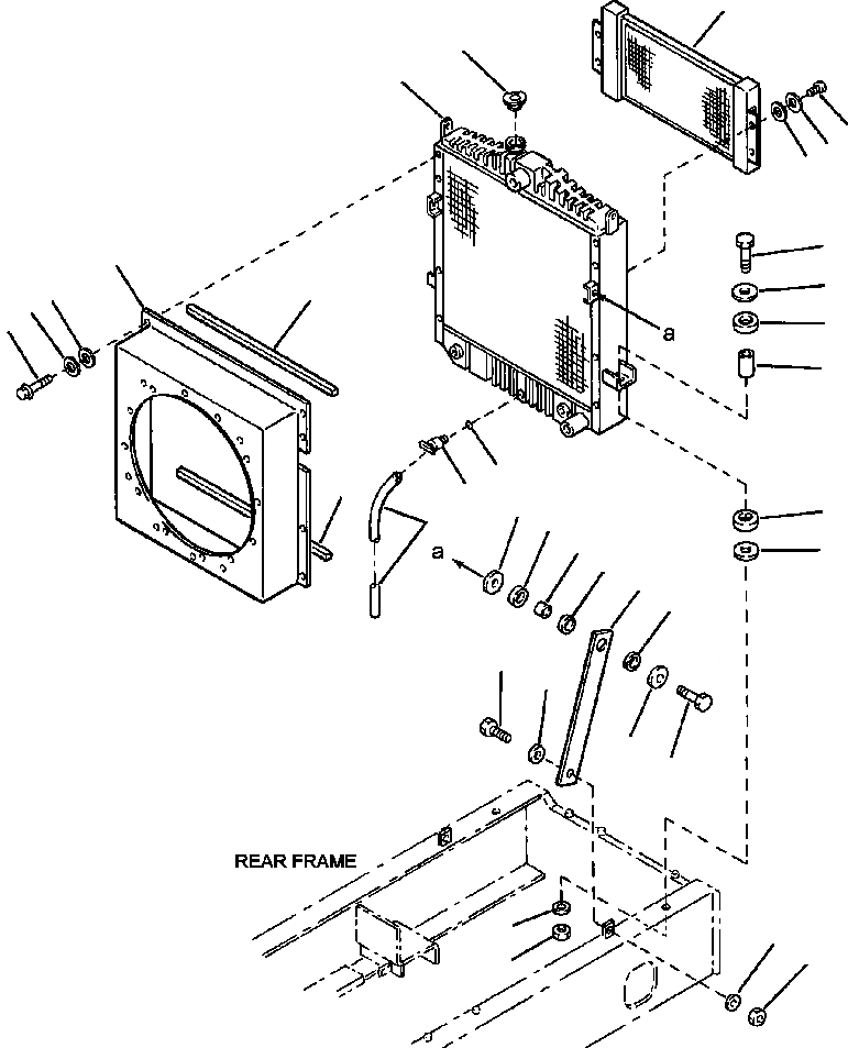 Схема запчастей Komatsu WA250-3MC - C-A РАДИАТОР РАДИАТОР И КРЕПЛЕНИЕ СИСТЕМА ОХЛАЖДЕНИЯ