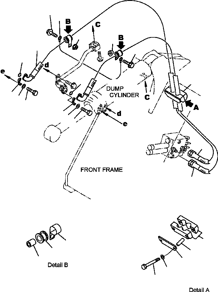Схема запчастей Komatsu WA250-3MC - H-A ГИДРОЛИНИЯ ЛИНИЯ ГИДРОЦИЛИНДРА КОВША ГИДРАВЛИКА