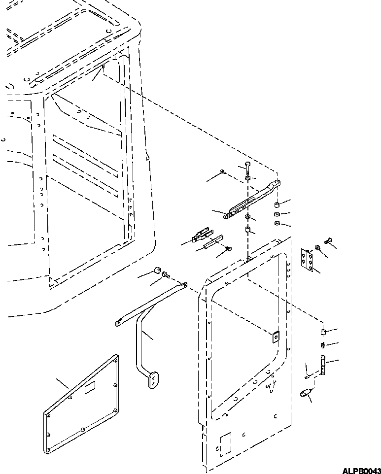 Схема запчастей Komatsu WA250-3MC - K-A OPERATOR КАБИНА ЛЕВ. ДВЕРЬ ЭЛЕМЕНТЫ КРЕПЛЕНИЯ (заводской номер A7-A7 ) OPERATORXD S ОБСТАНОВКА И СИСТЕМА УПРАВЛЕНИЯ
