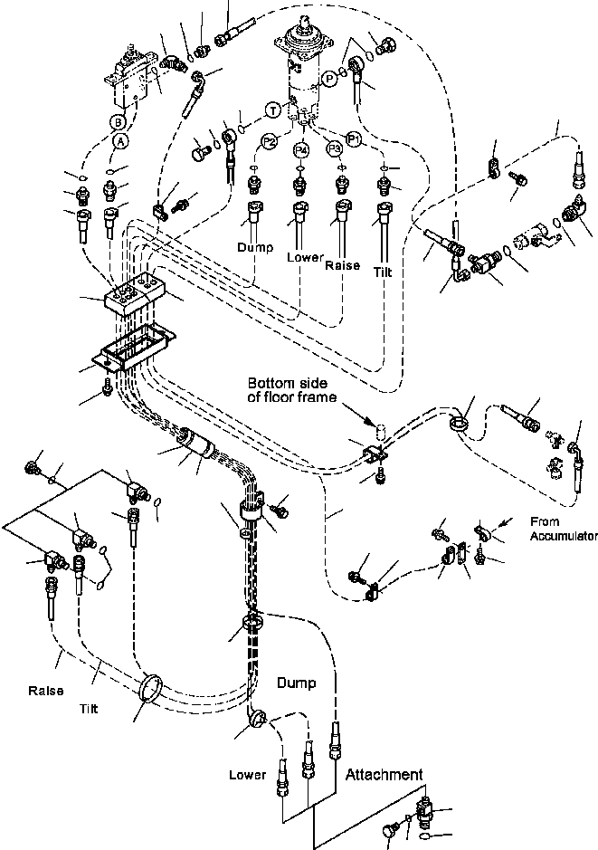 Схема запчастей Komatsu WA250-3MC - K-A PPC ТРУБЫ OPERATORXD S ОБСТАНОВКА И СИСТЕМА УПРАВЛЕНИЯ