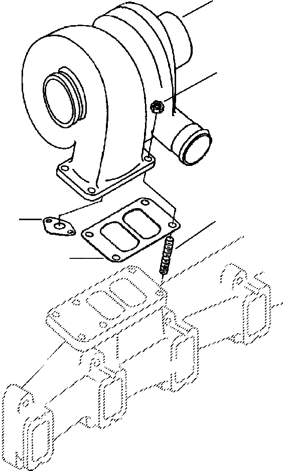 Схема запчастей Komatsu WA250PT-3MC - FIG. A-AA7 КРЕПЛЕНИЕ ТУРБОНАГНЕТАТЕЛЯ ДВИГАТЕЛЬ