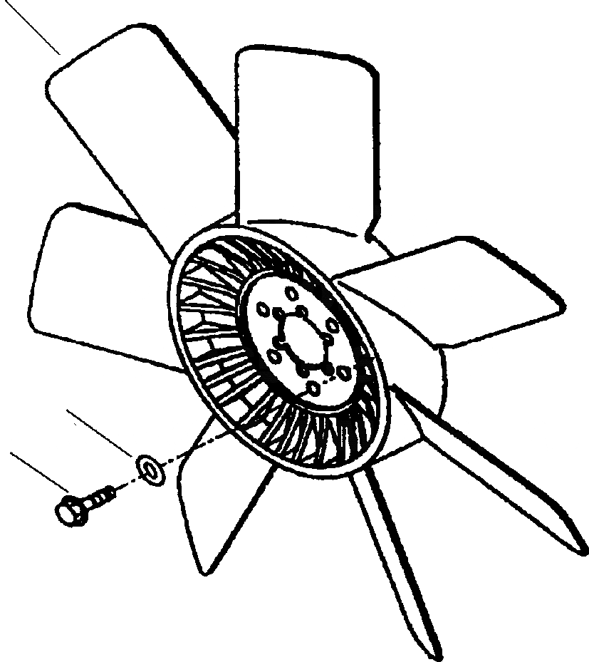 Схема запчастей Komatsu WA250PT-3MC - FIG. B-A ВЕНТИЛЯТОР ОХЛАЖДЕНИЯ КОМПОНЕНТЫ ДВИГАТЕЛЯ