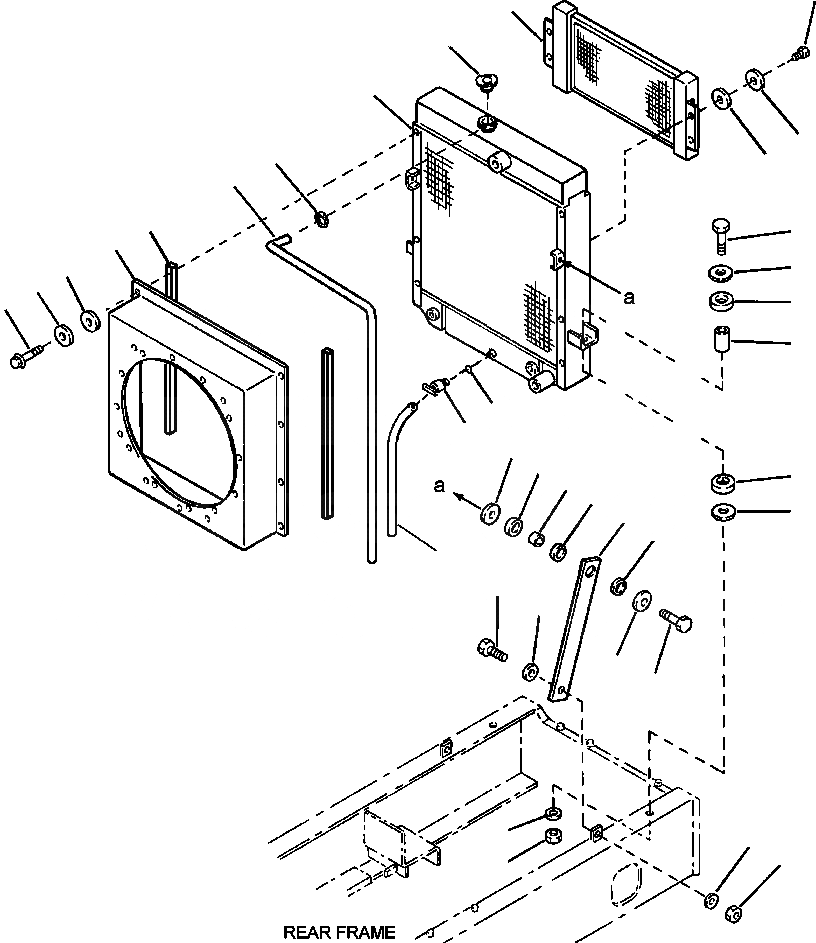Схема запчастей Komatsu WA250PT-3MC - FIG. C-A РАДИАТОР - РАДИАТОР И КРЕПЛЕНИЕ СИСТЕМА ОХЛАЖДЕНИЯ
