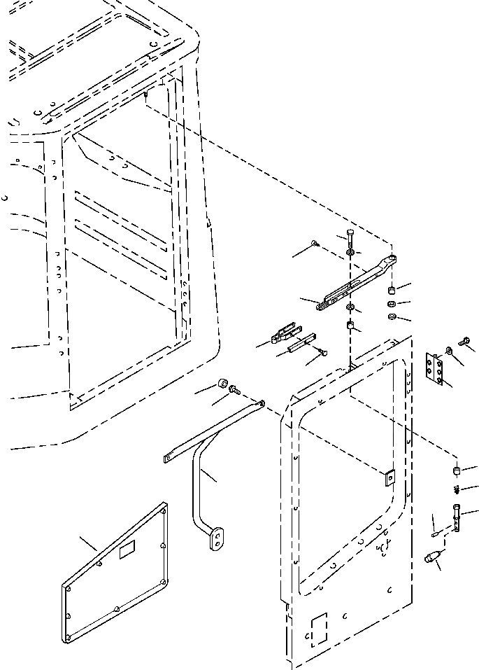 Схема запчастей Komatsu WA250PT-3MC - FIG. K-A OPERATOR КАБИНА - ЛЕВ. ДВЕРЬ ЭЛЕМЕНТЫ КРЕПЛЕНИЯ КАБИНА ОПЕРАТОРА И СИСТЕМА УПРАВЛЕНИЯ