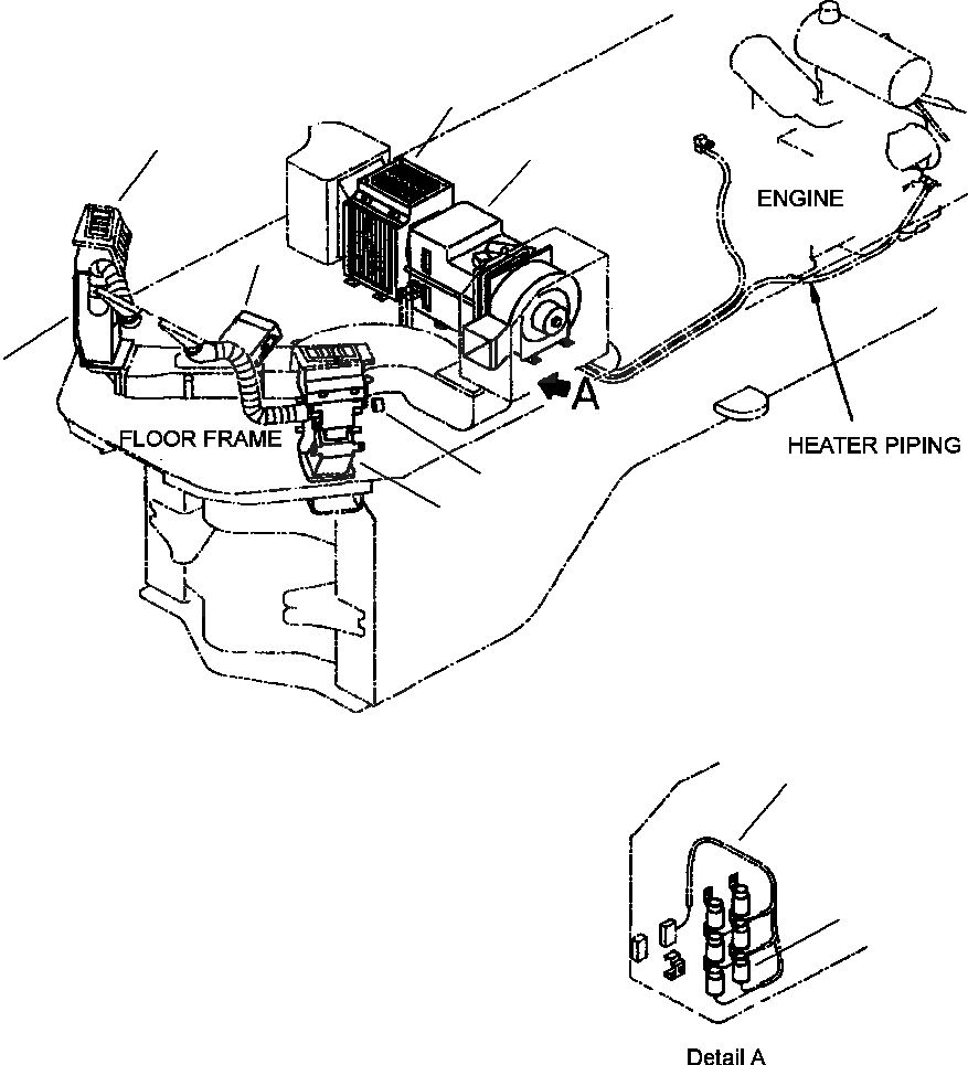 Схема запчастей Komatsu WA250PT-3MC - FIG. K7-A ОБОГРЕВАТЕЛЬ. КАБИНА ОПЕРАТОРА И СИСТЕМА УПРАВЛЕНИЯ