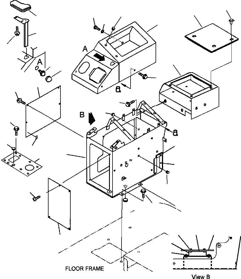 Схема запчастей Komatsu WA250PT-3MC - FIG. K-A ПОКРЫТИЕ ПОЛА И ПРАВ. КОНСОЛЬН. БЛОК КАБИНА ОПЕРАТОРА И СИСТЕМА УПРАВЛЕНИЯ