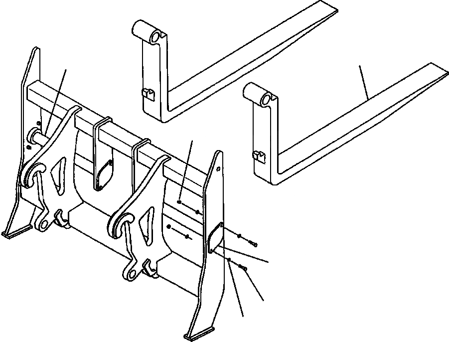 Схема запчастей Komatsu WA250PT-3MC - FIG. T-A ВИЛЫ ASSEMBLY - С -INCH TINES РАБОЧЕЕ ОБОРУДОВАНИЕ