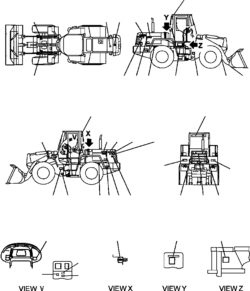 Схема запчастей Komatsu WA250PT-3MC - FIG. U-A МАРКИРОВКА - АНГЛ. МАРКИРОВКА