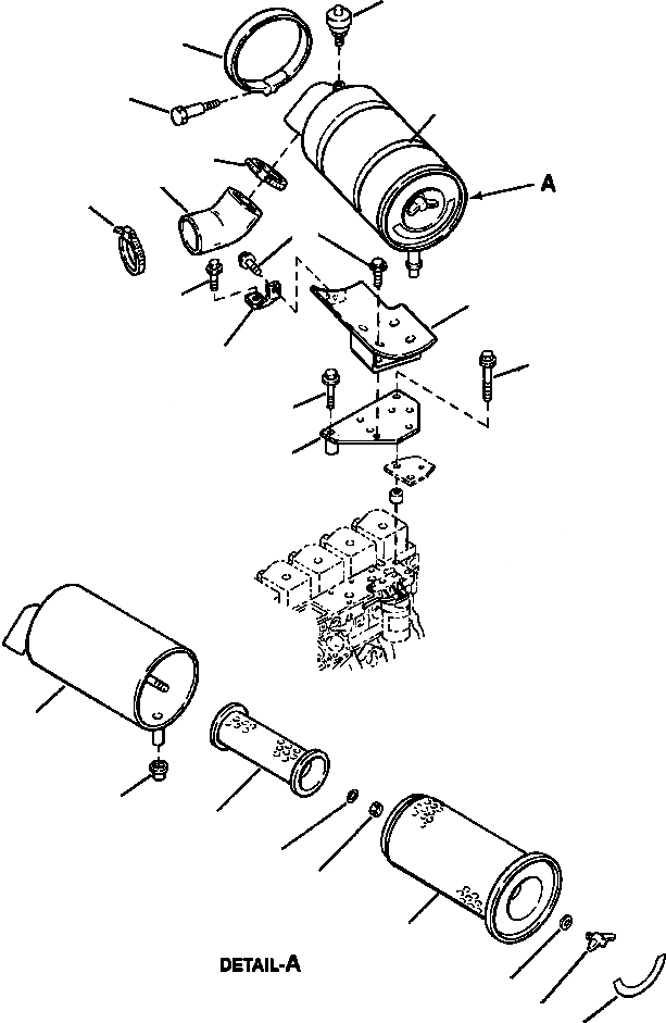 Схема запчастей Komatsu WA250PT-3L - FIG NO. B-A ВОЗДУХООЧИСТИТЕЛЬ КОМПОНЕНТЫ ДВИГАТЕЛЯ