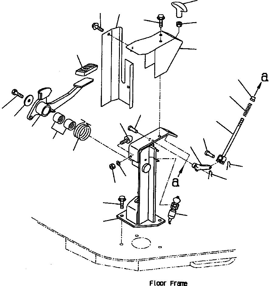 Схема запчастей Komatsu WA250PT-3L - FIG NO. F-A СТОЯНОЧНЫЙ ТОРМОЗ ЭЛЕМЕНТЫ УПРАВЛ-Я (ПЕДАЛЬ И РЫЧАГ) СИЛОВАЯ ПЕРЕДАЧА И КОНЕЧНАЯ ПЕРЕДАЧА