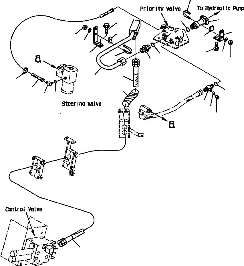 Схема запчастей Komatsu WA250PT-3L - FIG NO. H-A РУЛЕВ. УПРАВЛЕНИЕ ЗАПРАШИВАЮЩ. КЛАПАН (ГИДРОЛИНИЯ) (ПРИОРИТЕТН. КЛАПАН - КОНТРОЛЬНЫЙ КЛАПАН) ГИДРАВЛИКА