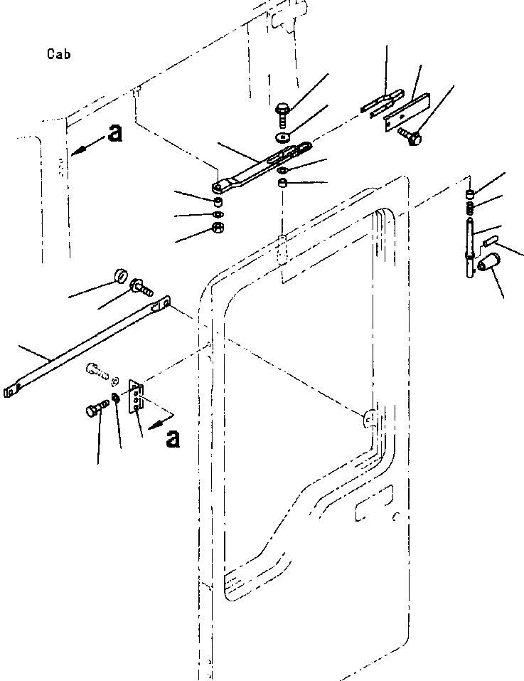 Схема запчастей Komatsu WA250PT-3L - FIG NO. K-A КАБИНА ROPS ЧАСТИ ДВЕРИ КАБИНА ОПЕРАТОРА И СИСТЕМА УПРАВЛЕНИЯ