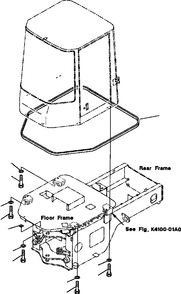 Схема запчастей Komatsu WA250PT-3L - FIG NO. K-A КАБИНА ROPS ЭЛЕМЕНТЫ КРЕПЛЕНИЯ КАБИНА ОПЕРАТОРА И СИСТЕМА УПРАВЛЕНИЯ