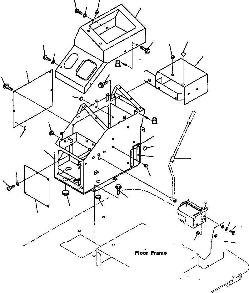 Схема запчастей Komatsu WA250PT-3L - FIG NO. K-A ПОЛ (ПРАВ. КОНСОЛЬН. БЛОК И ПОКРЫТИЕ ПОЛА) КАБИНА ОПЕРАТОРА И СИСТЕМА УПРАВЛЕНИЯ