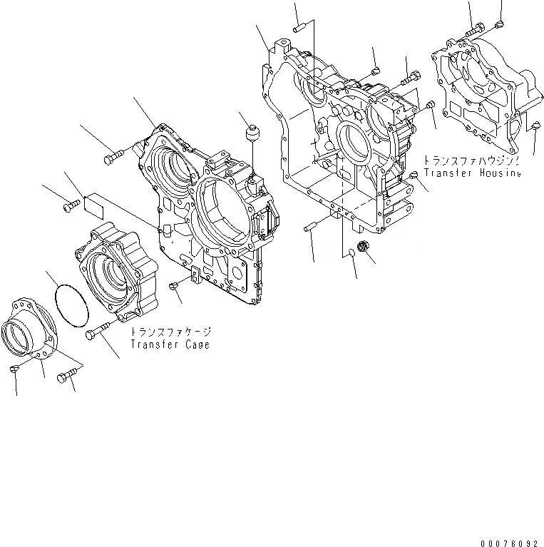 Схема запчастей Komatsu WA250PT-5L - КОРПУС ПЕРЕДАЧИ ТРАНСМИССИЯ