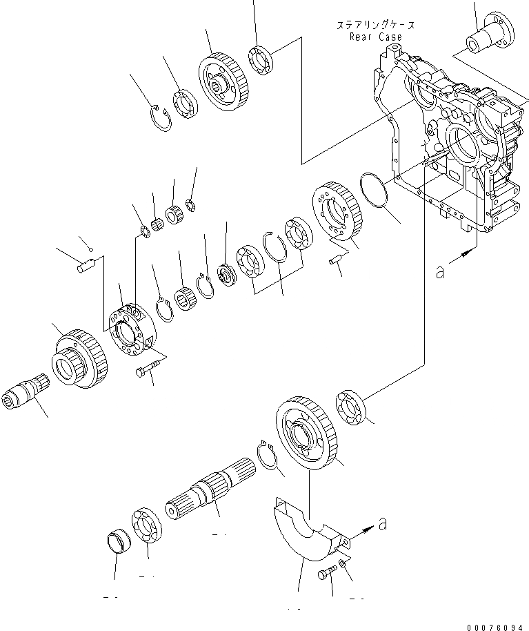 Схема запчастей Komatsu WA250PT-5L - КОРПУС ПЕРЕДАЧИ (ПРИВОД) ТРАНСМИССИЯ