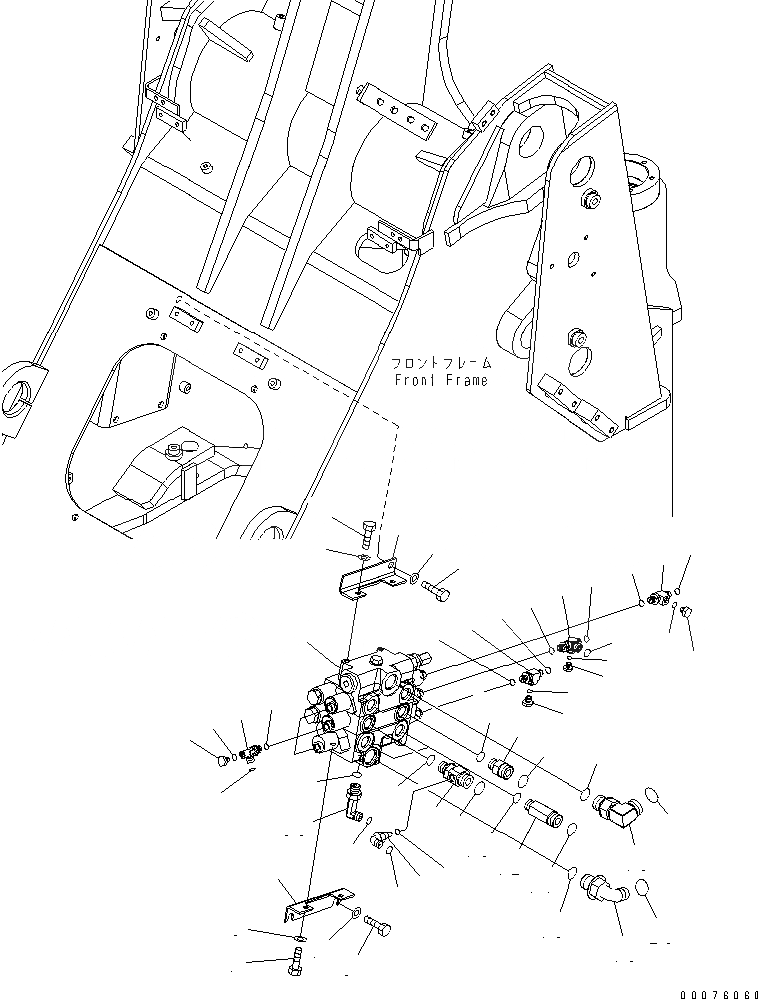 Схема запчастей Komatsu WA250PT-5L - УПРАВЛЯЮЩ. КЛАПАН (3-Х СЕКЦИОНН. КРЕПЛЕНИЕ) ГИДРАВЛИКА