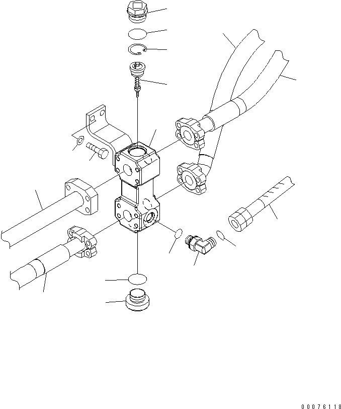 Схема запчастей Komatsu WA250PT-5L - ГИДРОЛИНИЯ (ОХЛАДИТЕЛЬ ЛИНИЯ КЛАПАН) ГИДРАВЛИКА