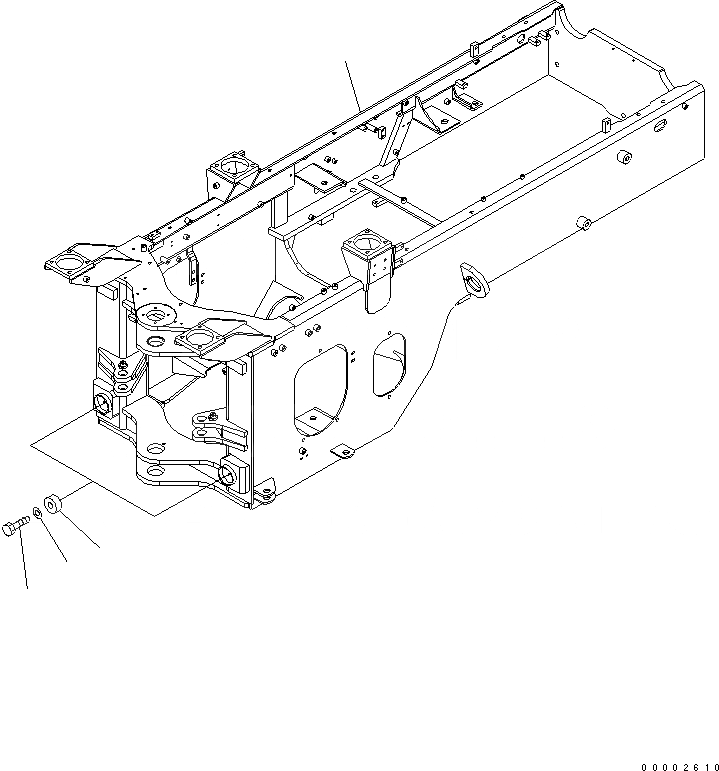 Схема запчастей Komatsu WA250PT-5L - ЗАДН. РАМА ОСНОВНАЯ РАМА И ЕЕ ЧАСТИ