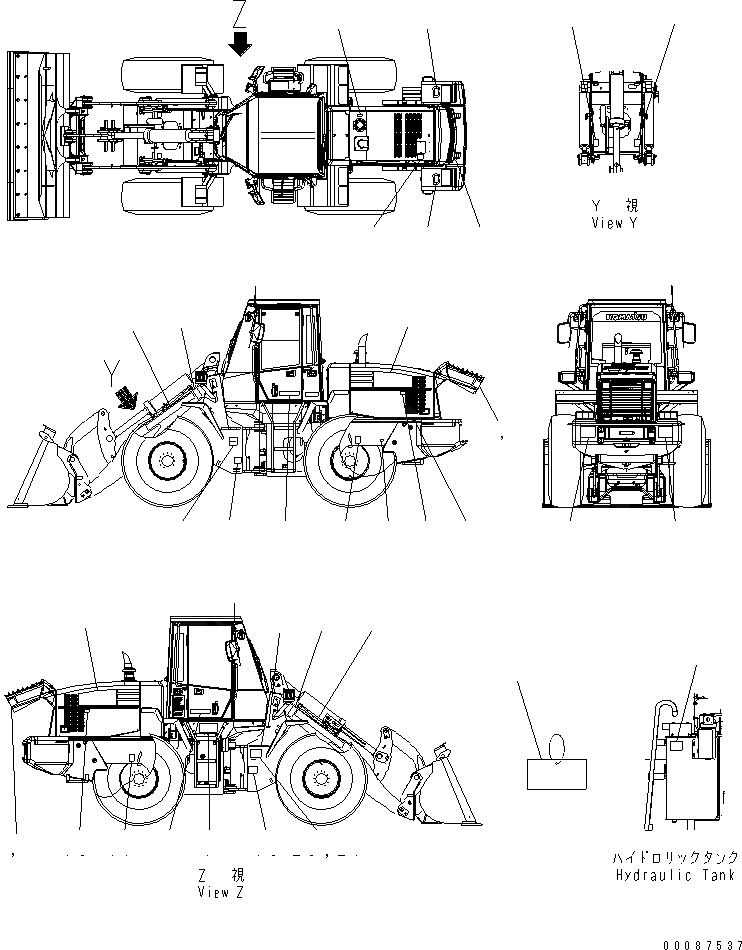 Схема запчастей Komatsu WA250PT-5L - ТАБЛИЧКИ (АНГЛ.) МАРКИРОВКА