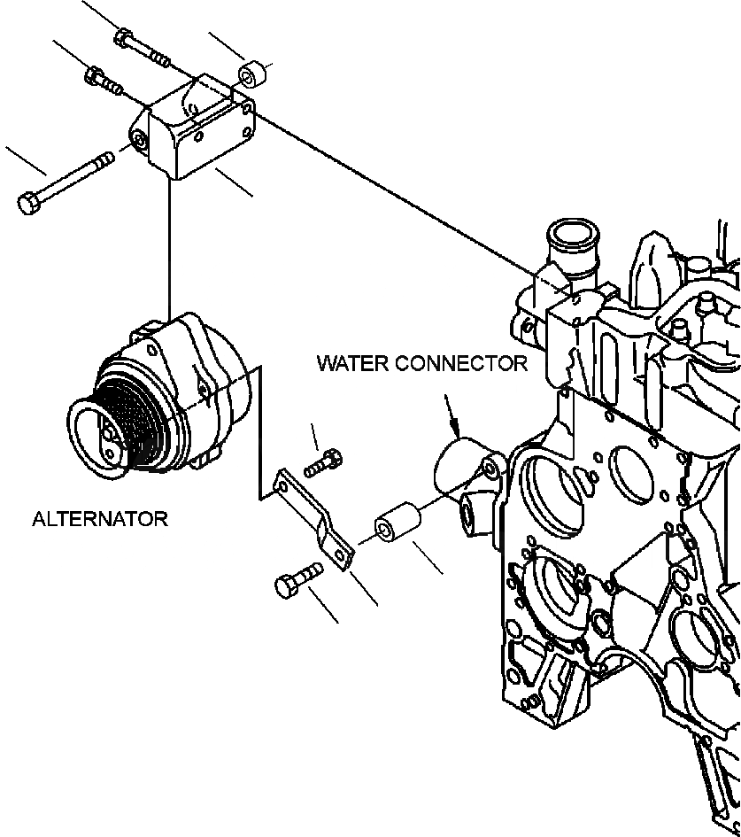 Схема запчастей Komatsu WA320-5L - A-AA КРЕПЛЕНИЕ ГЕНЕРАТОРА ДВИГАТЕЛЬ