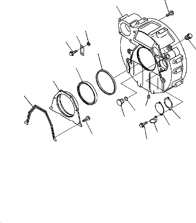 Схема запчастей Komatsu WA320-5L - A8-AA КАРТЕР МАХОВИКА ДВИГАТЕЛЬ