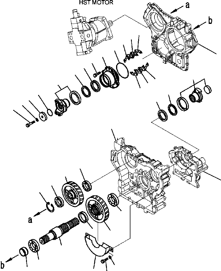 Схема запчастей Komatsu WA320-5L - F-A КОРПУС ПЕРЕДАЧИ ВЫХОД СИЛОВАЯ ПЕРЕДАЧА И КОНЕЧНАЯ ПЕРЕДАЧА