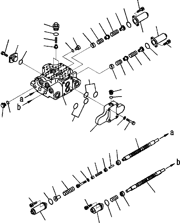 Схема запчастей Komatsu WA320-5L - H-A УПРАВЛЯЮЩ. КЛАПАН 2-Х СЕКЦИОНН. (/) ГИДРАВЛИКА