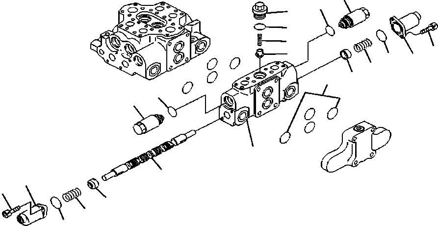 Схема запчастей Komatsu WA320-5L - H-A УПРАВЛЯЮЩ. КЛАПАН 3-Х СЕКЦИОНН. (/) ГИДРАВЛИКА