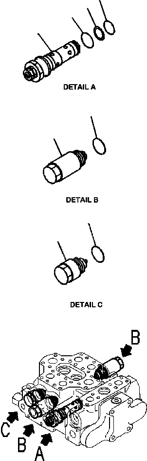 Схема запчастей Komatsu WA320-5L - H-A УПРАВЛЯЮЩ. КЛАПАН 3-Х СЕКЦИОНН. (/) ГИДРАВЛИКА