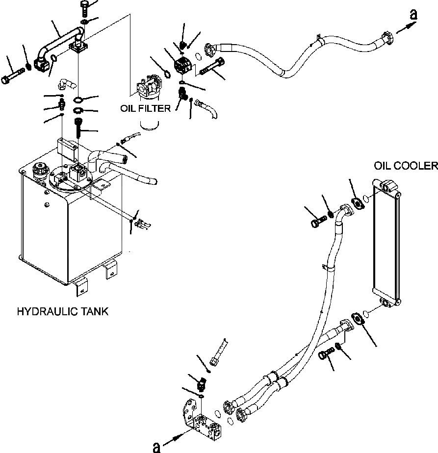 Схема запчастей Komatsu WA320-5L - H-A ГИДРОЛИНИЯ ВОЗВРАТНАЯ ЛИНИЯ (/) ГИДРАВЛИКА