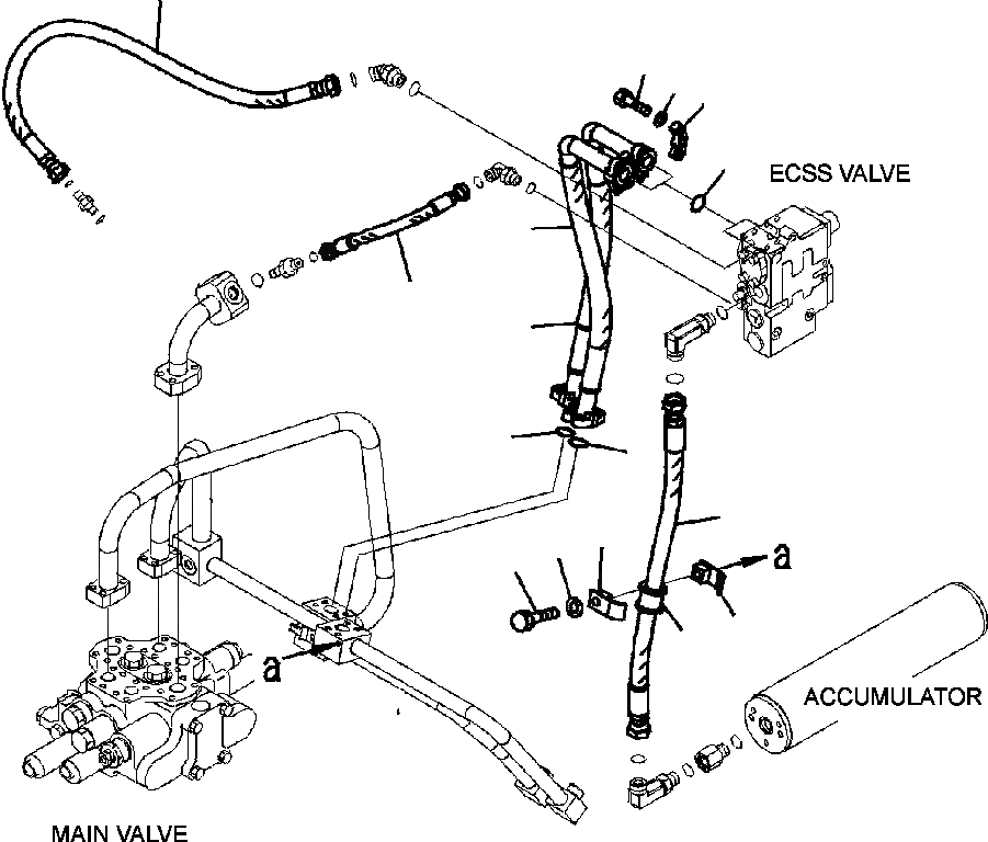 Схема запчастей Komatsu WA320-5L - H-A ГИДРОЛИНИЯ ECSS ТРУБЫ ГИДРАВЛИКА