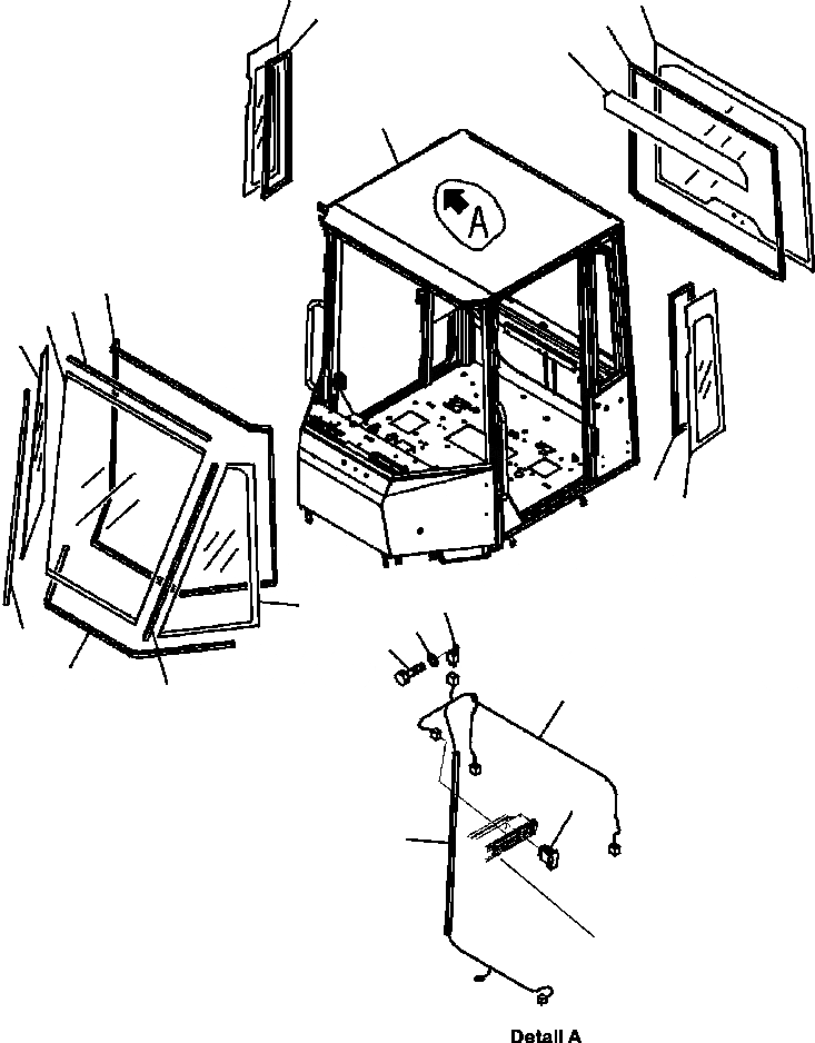 Схема запчастей Komatsu WA320-5L - K-A КАБИНА ROPS ОКНАS OPERATORXD S ОБСТАНОВКА И СИСТЕМА УПРАВЛЕНИЯ